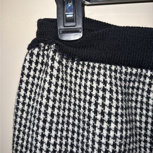 Vintage 90s Retro Houndstooth Dana Buchman L Wool Cropped Trouser Pants - Picture 6 of 7
